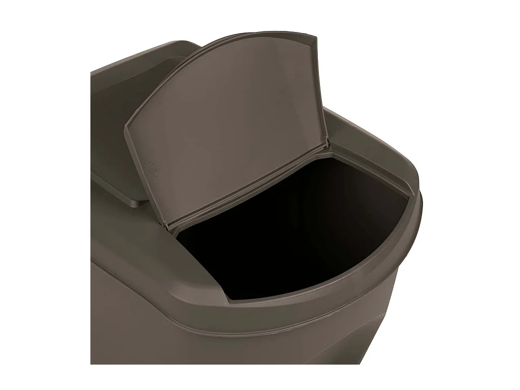 Contenitori per rifiuti impilabili 3 pezzi 75 L Polipropilene grigio 02_0043894