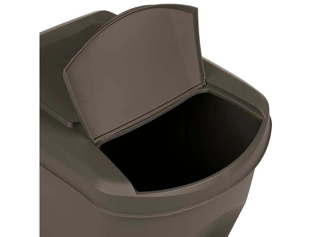 Contenitori per rifiuti impilabili 3 pezzi 75 L Polipropilene grigio 02_0043894