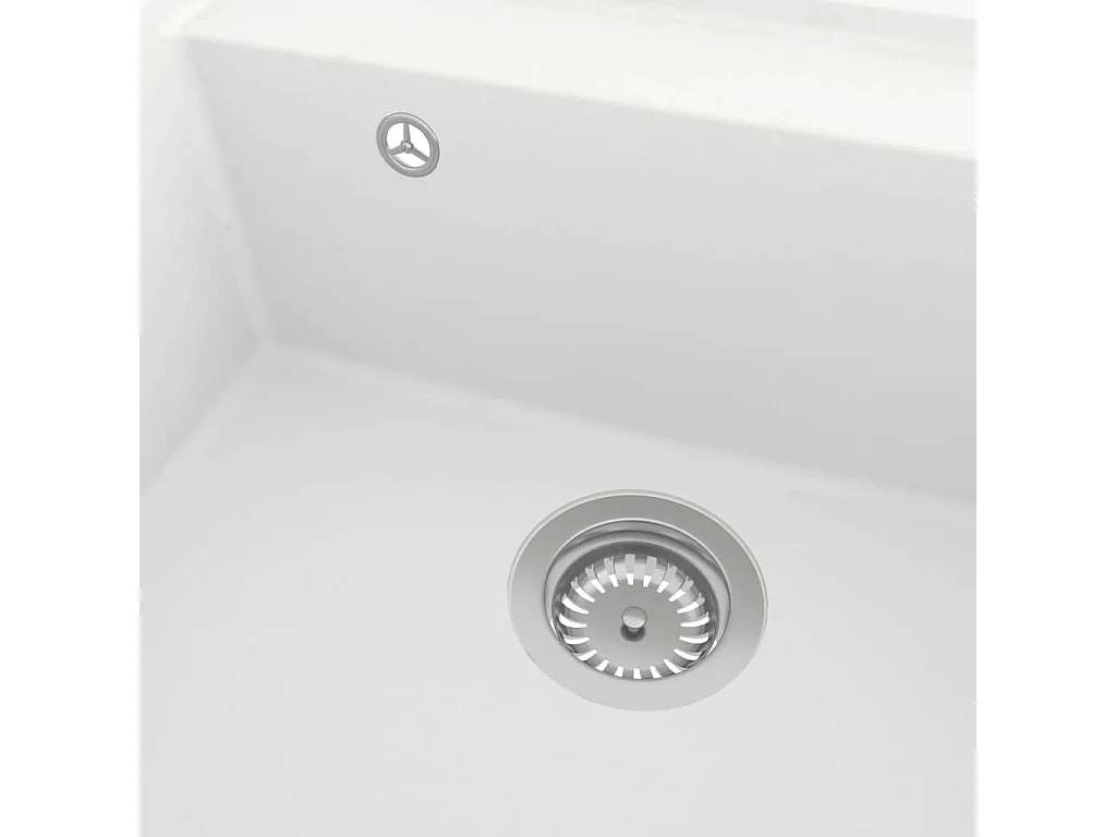 Lavello da cucina con foro troppo pieno 53 x 50 cm granito bianco 02_0002384