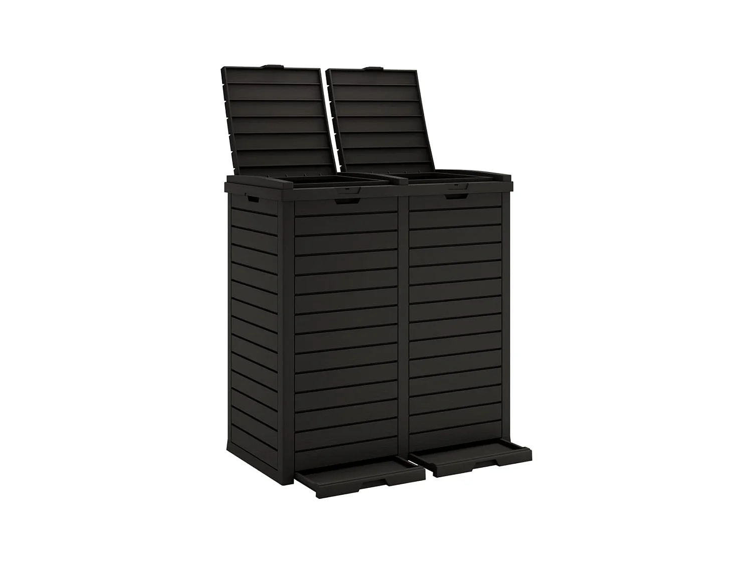 Poubelle d'extérieur 78 x noire 78 x 41 x 86 cm 02_0043837