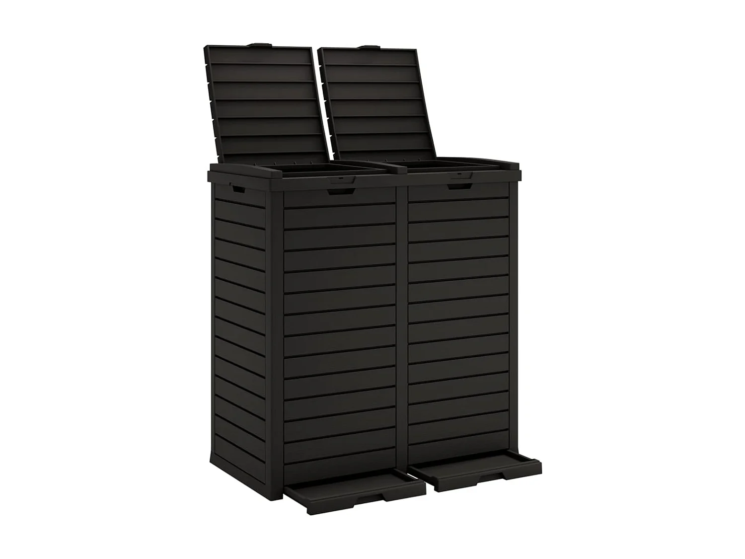 Poubelle d'extérieur 78 x noire 78 x 41 x 86 cm 02_0043837