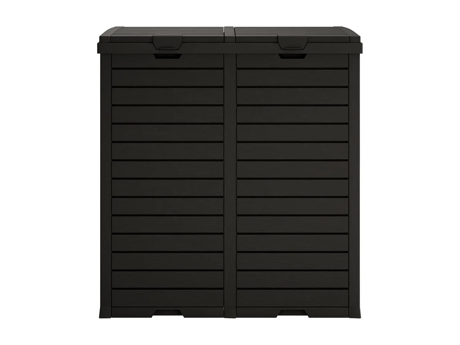 Poubelle d'extérieur 78 x noire 78 x 41 x 86 cm 02_0043837