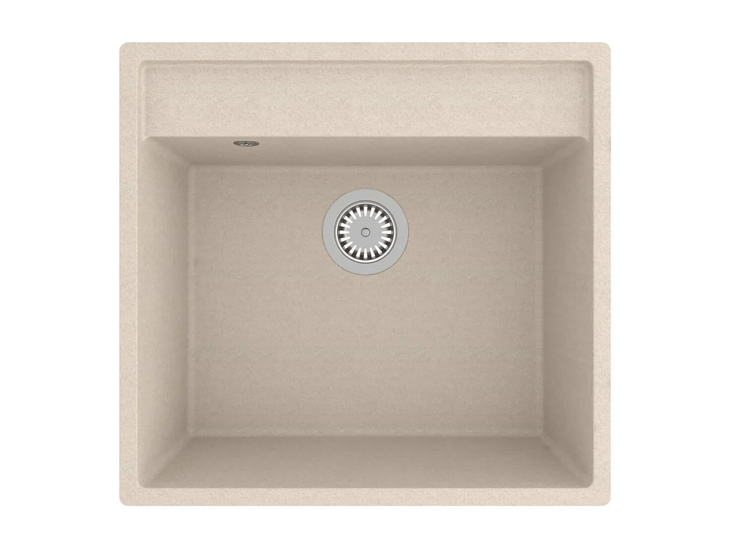 Fregadero de cocina con rebosadero de granito beige 02_0004371