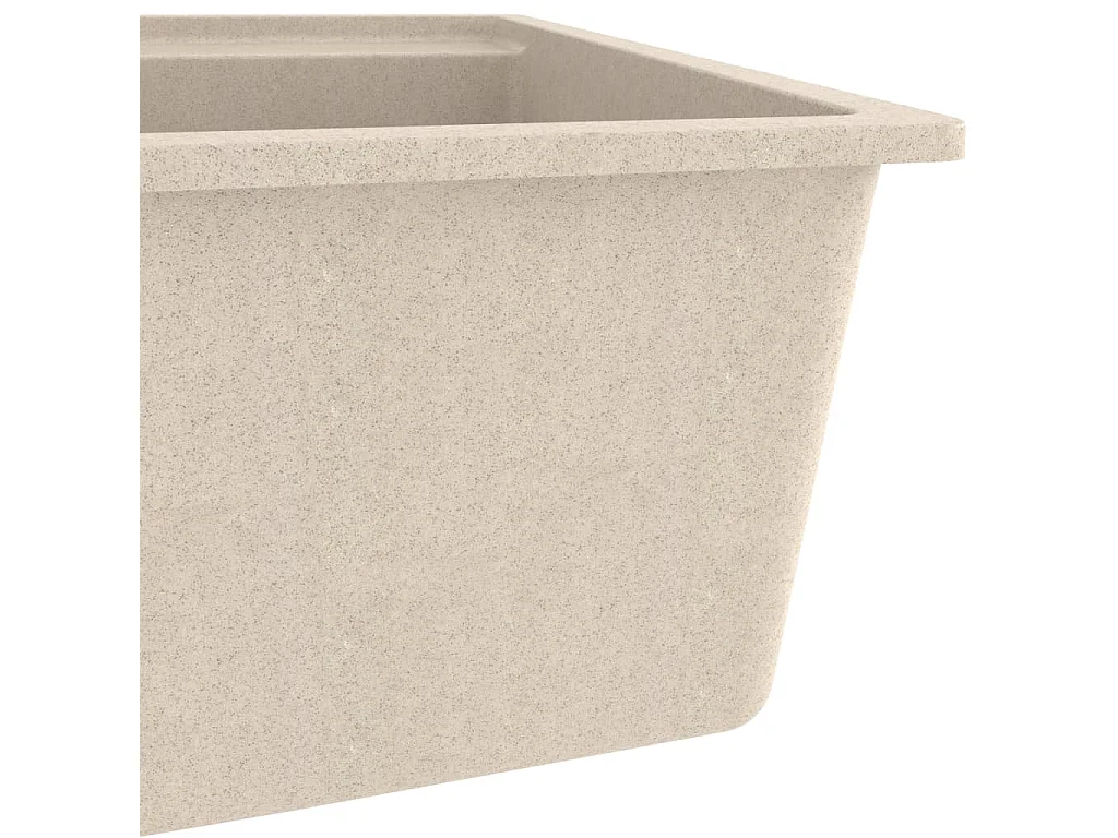 Fregadero de cocina con rebosadero de granito beige 02_0004371