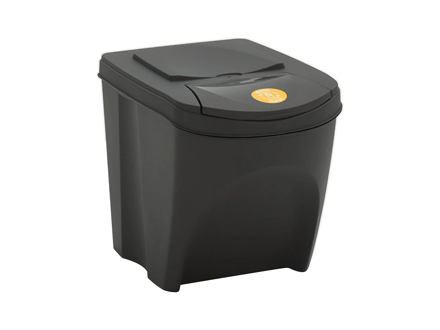 Poubelles à ordures empilables grise 39.2 x 29.3 x 33.5 cm 02_0043895