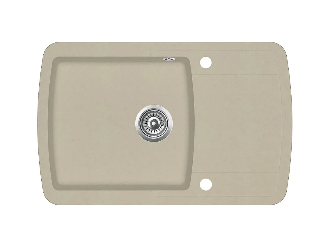 Évier de cuisine seul beige 78 x 31 x 50 cm 02_0002337
