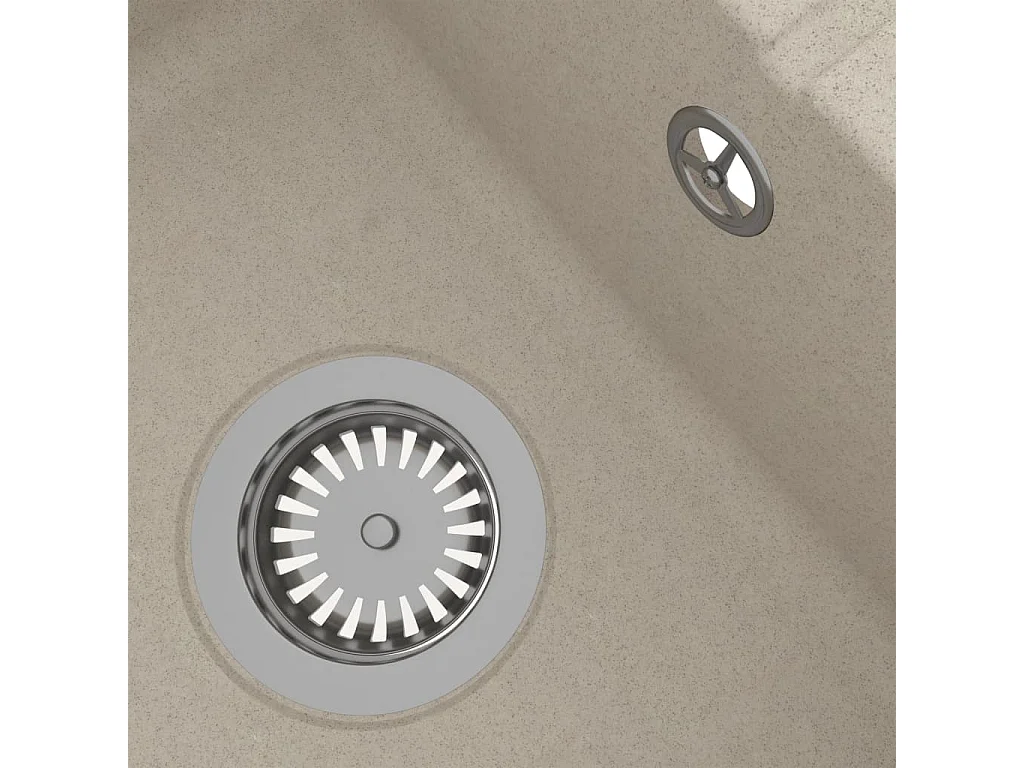 Fregadero de cocina con rebosadero 58x44 cm granito gris 02_0002422