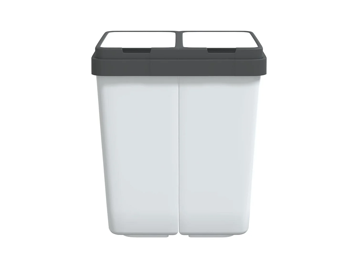 Poubelle double 2 x blanche 43.5 x 32.5 x 48.5 cm 02_0043840