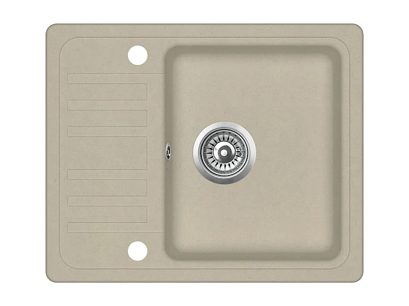Pia de cozinha lavatório único 57,5 ​​x 46 cm granito bege 02_0002345