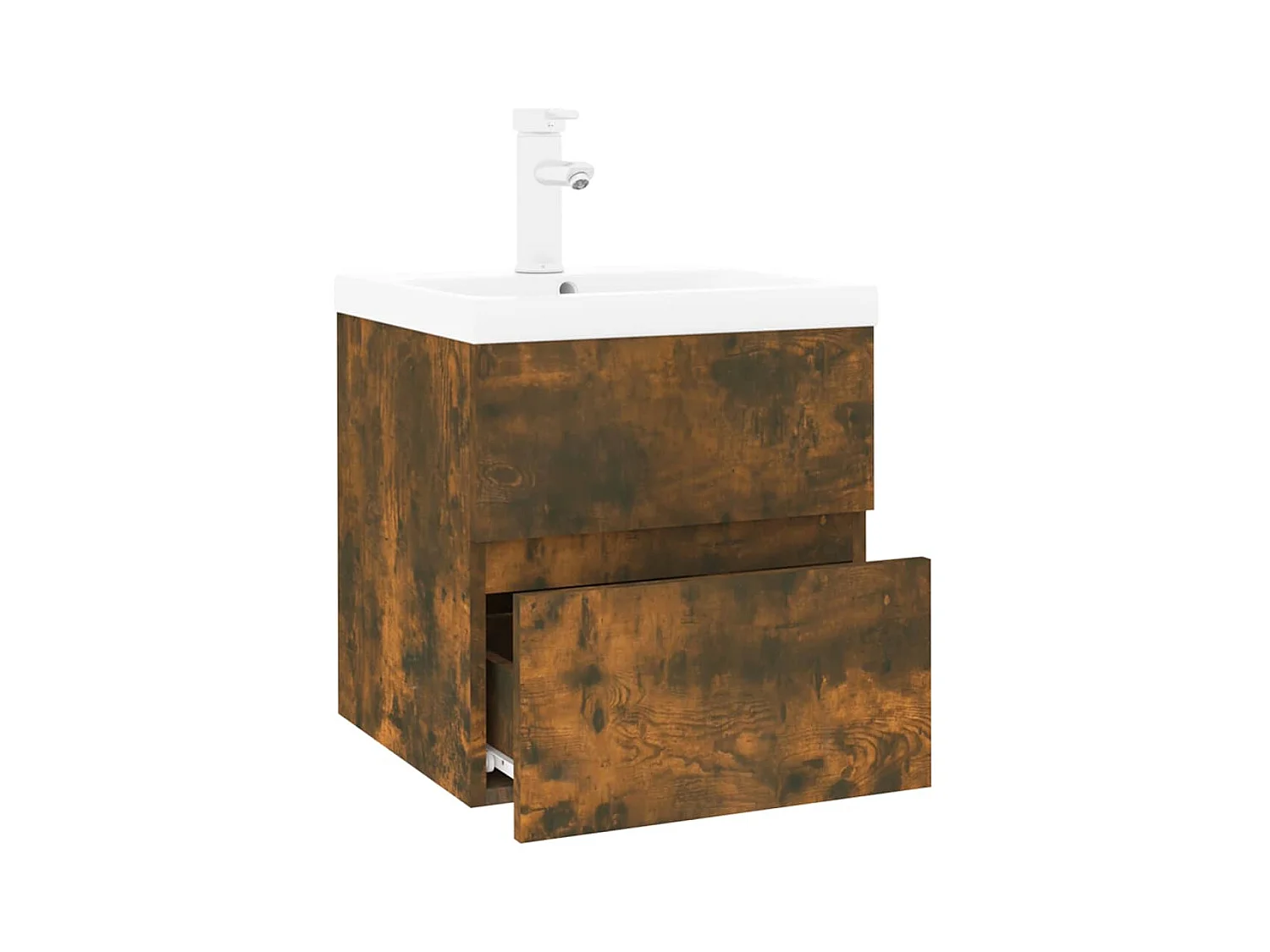 Mobile lavabo con vasca integrata 41 x 38,5 x 45 cm multistrato rovere affumicato 02_0006870