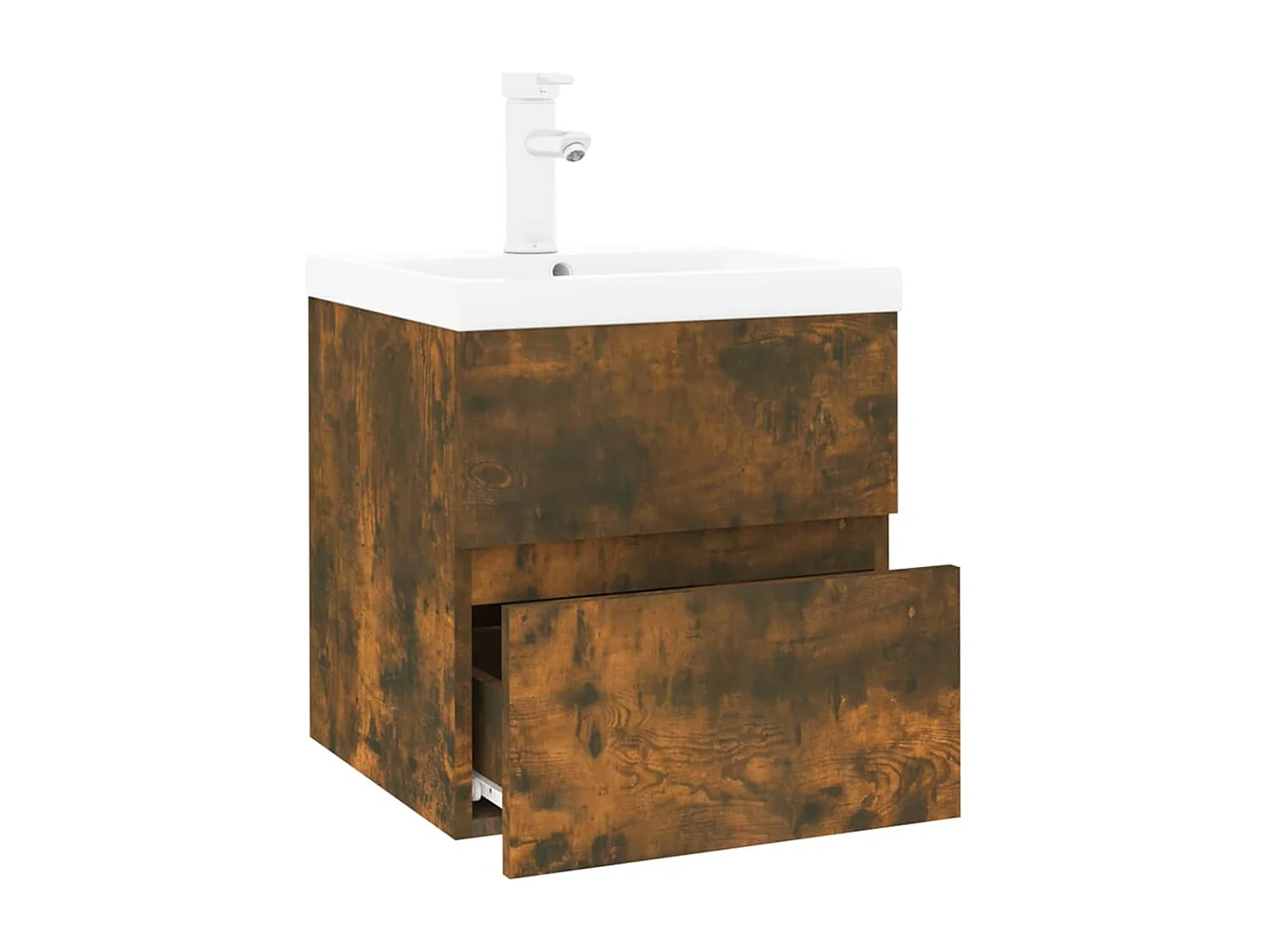 Mueble lavabo con lavabo integrado 41 x 38,5 x 45 cm madera contrachapada de roble ahumado 02_0006870