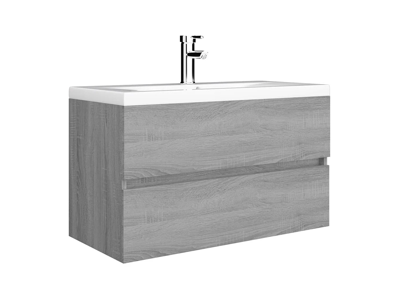 Base lavabo con vasca integrata 80 x 38,5 x 45 cm derivati ​​del legno grigio 02_0006878