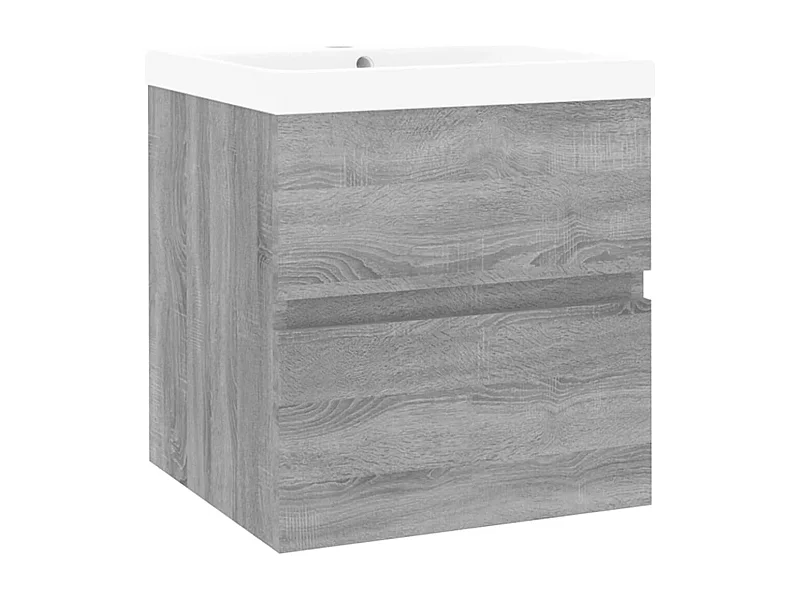 Móvel de pia Sonoma com lavatório integrado 41 x 38,5 x 45 cm madeira trabalhada cinza 02_0006886