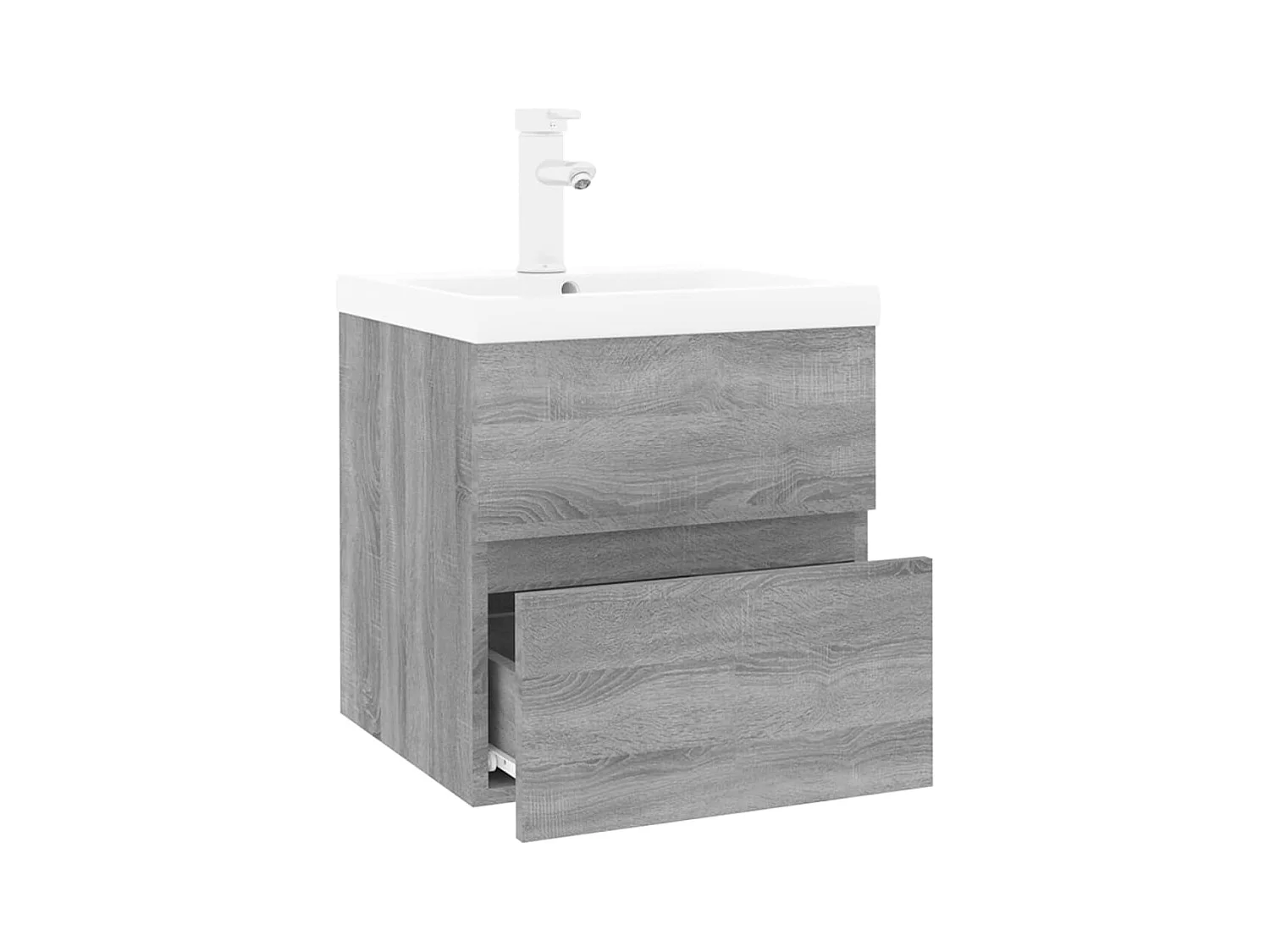 Mobile lavabo Sonoma con vasca integrata 41 x 38,5 x 45 cm derivati ​​del legno grigio 02_0006886