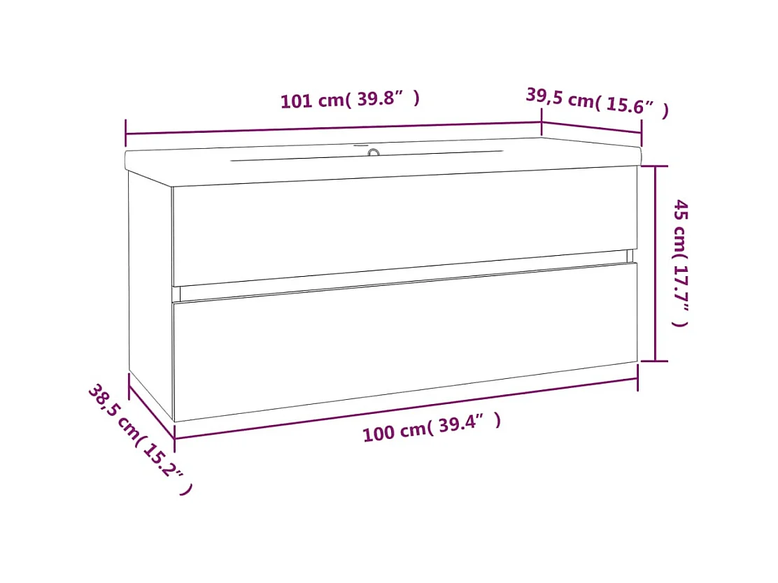 Móvel de lavatório com lavatório integrado em madeira de carvalho fumado 02_0006872