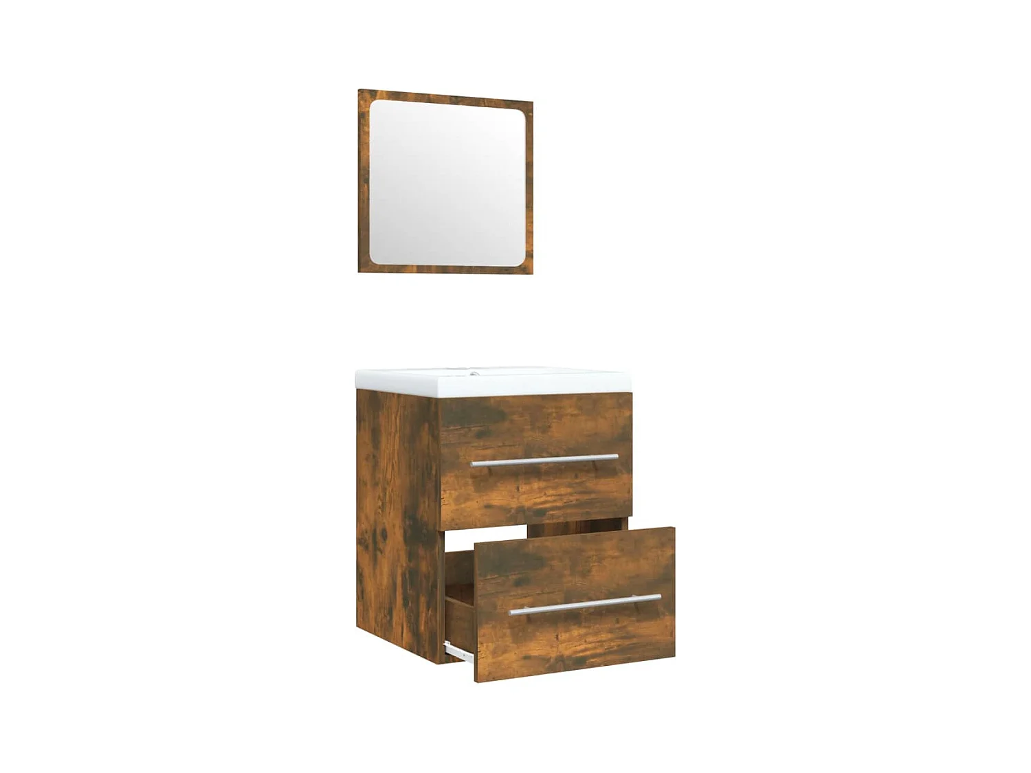 Meuble lavabo avec bassin bois marron 41 x 38.5 x 48 cm 02_0006868