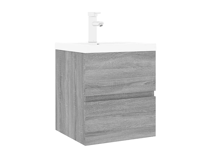 Mobile lavabo con vasca integrata 41 x 38,5 x 45 cm multistrato grigio 02_0006877