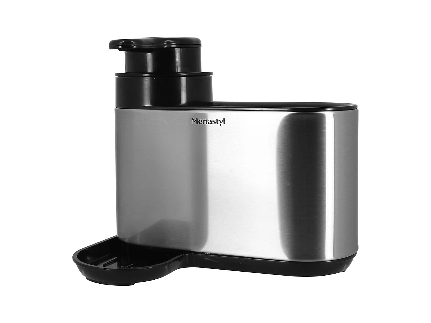 Menastyl - Organisateur Evier 2en1 16x13x18cm En Acier Inoxydable Et Plastique