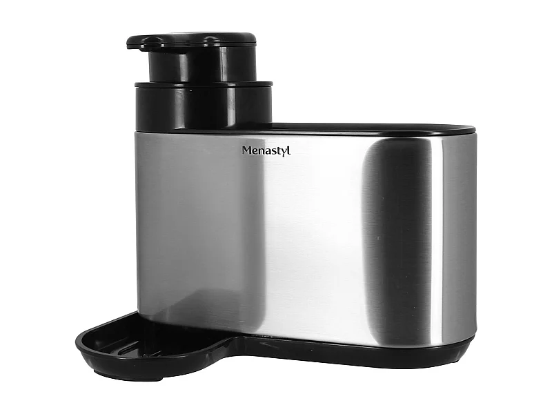 Menastyl - Organisateur Evier 2en1 16x13x18cm En Acier Inoxydable Et Plastique