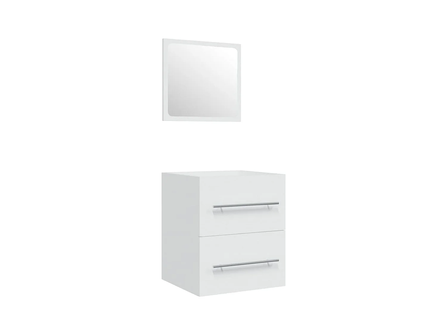 Mobile lavabo con vasca integrata 41 x 385 x 48 cm in legno lamellare bianco 02_0006858