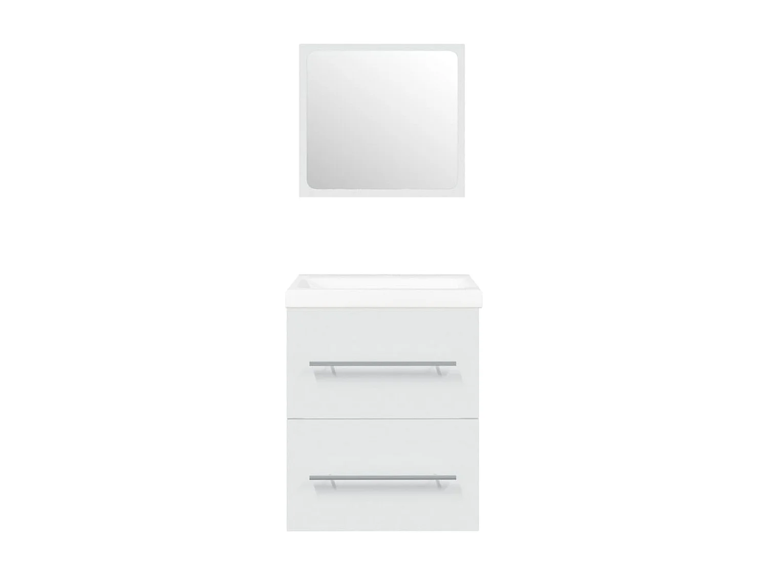 Mobile lavabo con vasca integrata 41 x 385 x 48 cm in legno lamellare bianco 02_0006858