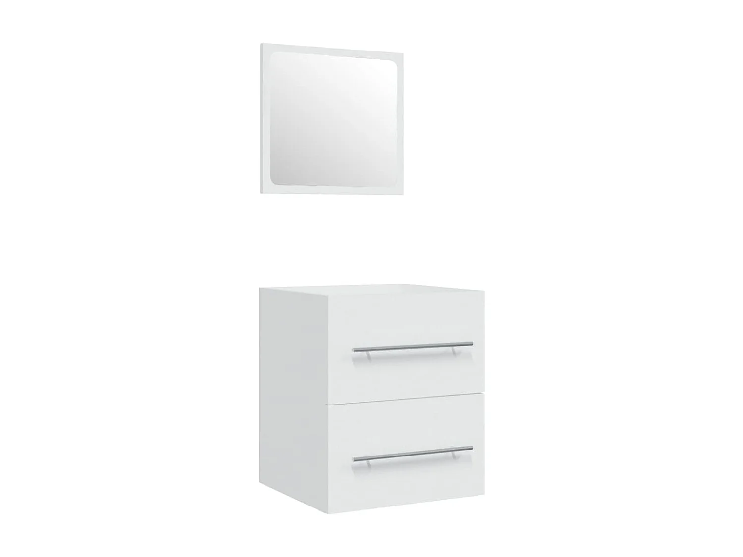 Mobile lavabo con vasca integrata 41 x 385 x 48 cm in legno lamellare bianco 02_0006858