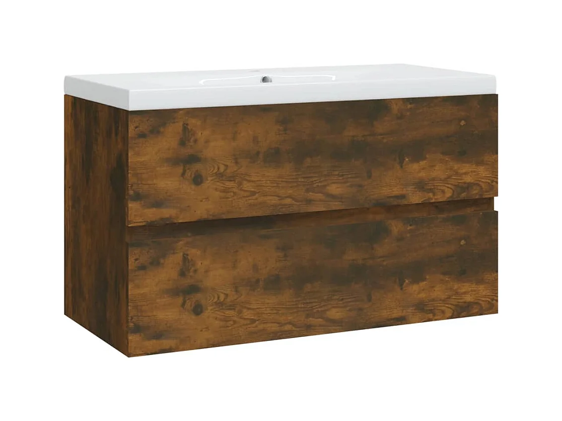 Móvel lavatório com lavatório integrado 80 x 38,5 x 45 cm madeira maciça marrom 02_0006867