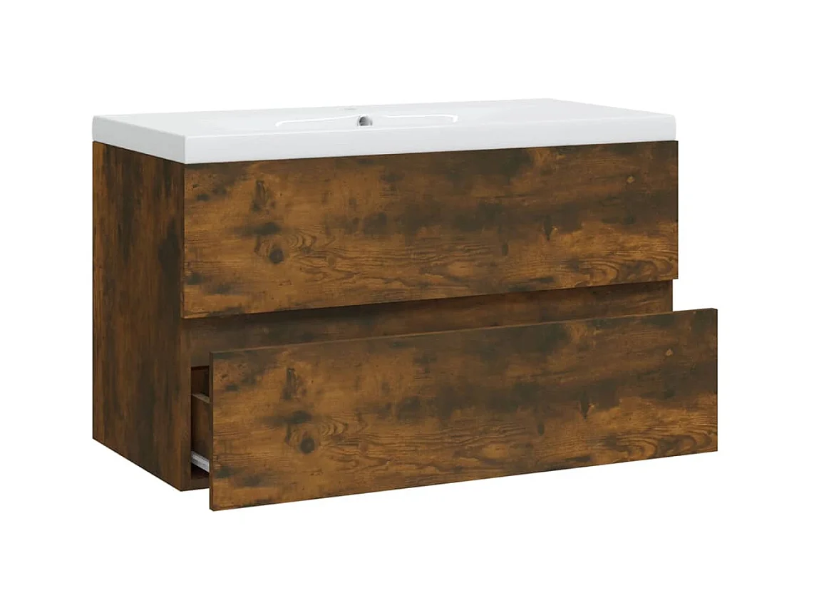 Móvel lavatório com lavatório integrado 80 x 38,5 x 45 cm madeira maciça marrom 02_0006867