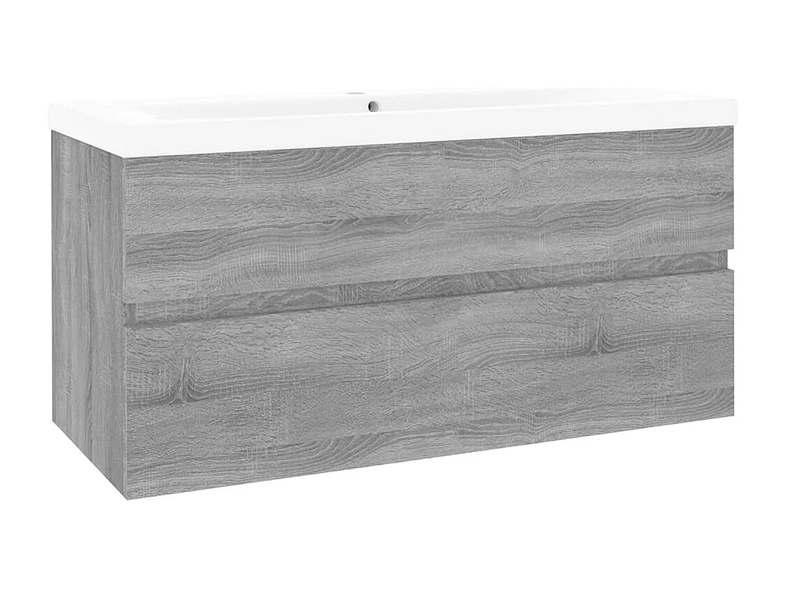 Mueble de lavabo con lavabo integrado 91 x 39,5 x 18,5 cm madera de ingeniería gris Sonoma 02_0006881
