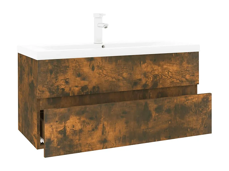 Mueble de fregadero con lavabo integrado de madera contrachapada de roble ahumado 02_0006871