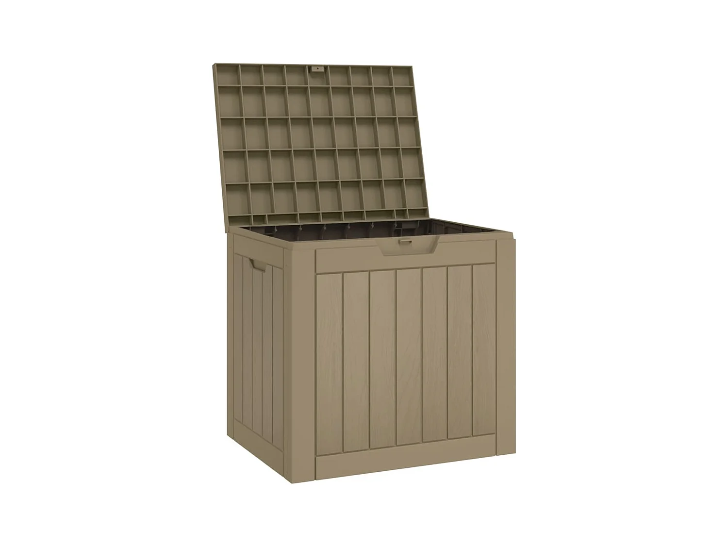 Caja de almacenaje para jardín 55,5 x 43 x 53 cm pp marrón claro 02_0013139