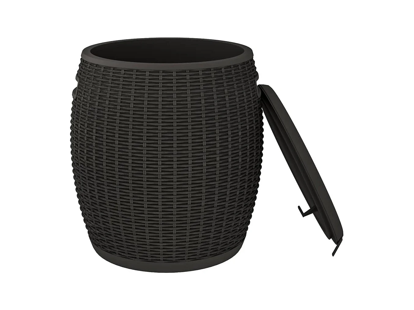 Caja de almacenaje para muebles de jardín 4 en 1 polipropileno negro 02_0013036