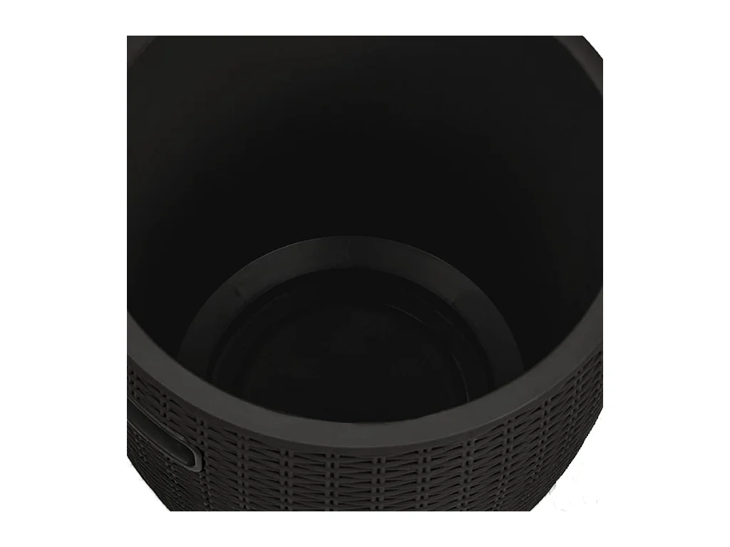 Caja de almacenaje para muebles de jardín 4 en 1 polipropileno negro 02_0013036