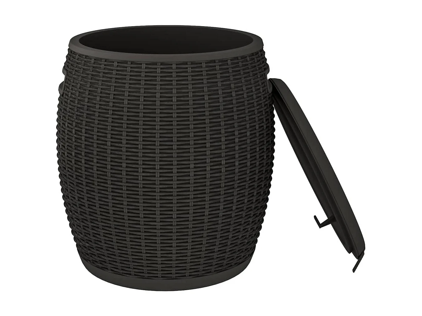 Caja de almacenaje para muebles de jardín 4 en 1 polipropileno negro 02_0013036