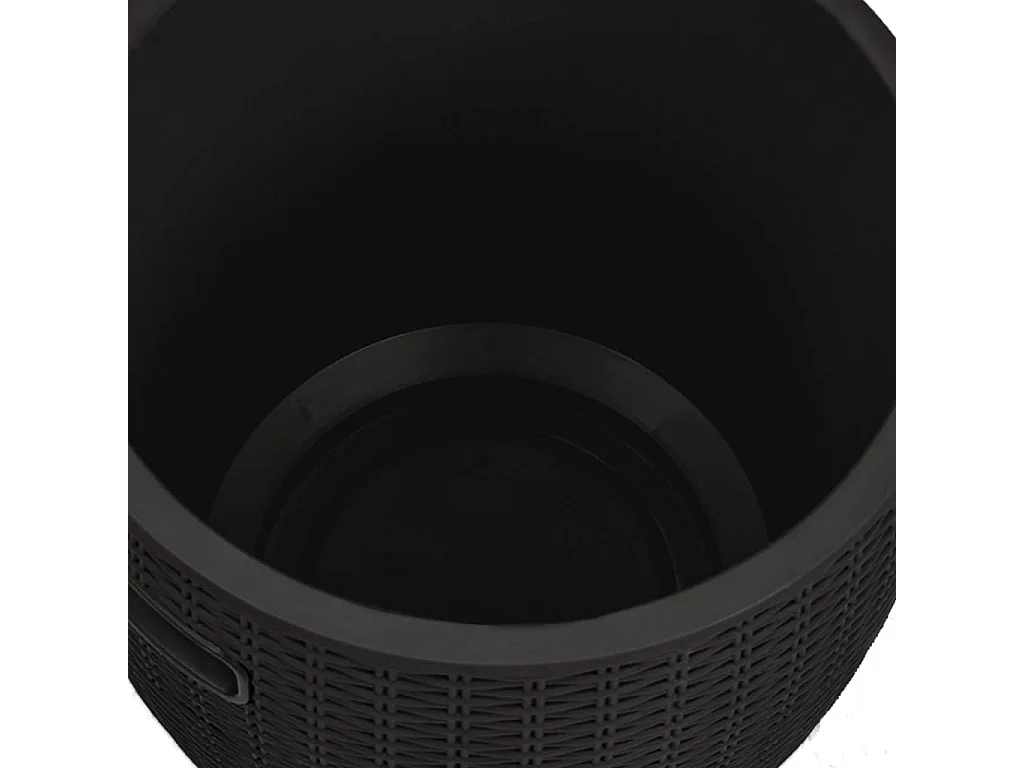 Caja de almacenaje para muebles de jardín 4 en 1 polipropileno negro 02_0013036