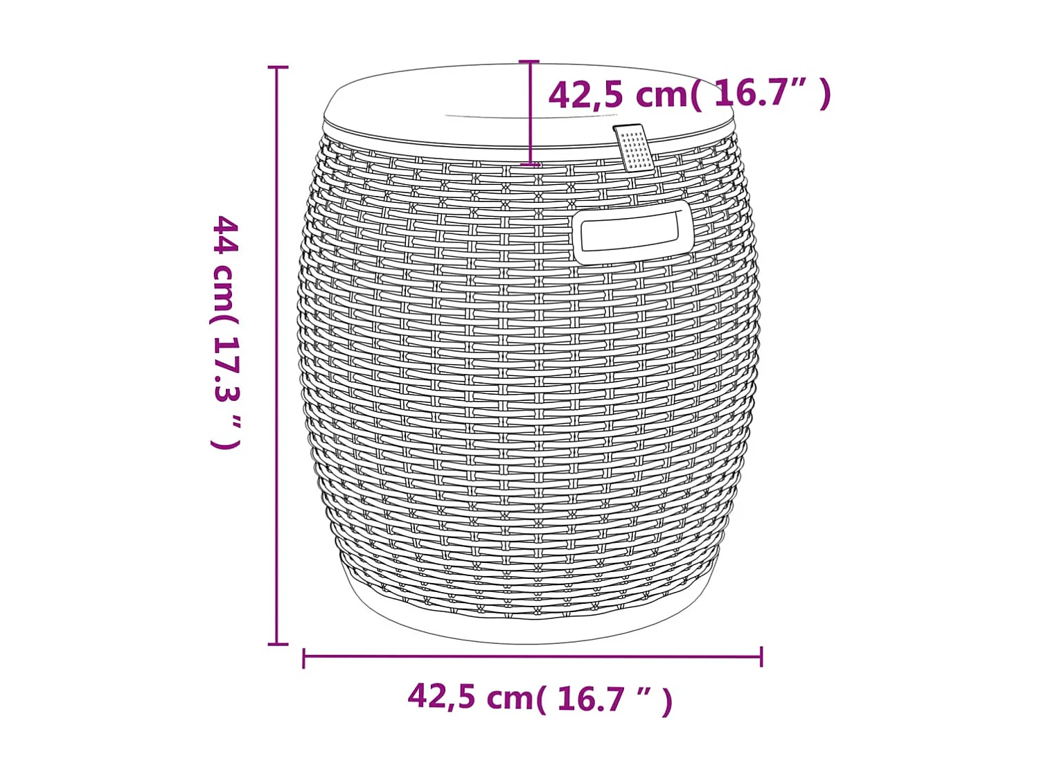 Caja de almacenaje para muebles de jardín 4 en 1 polipropileno negro 02_0013036