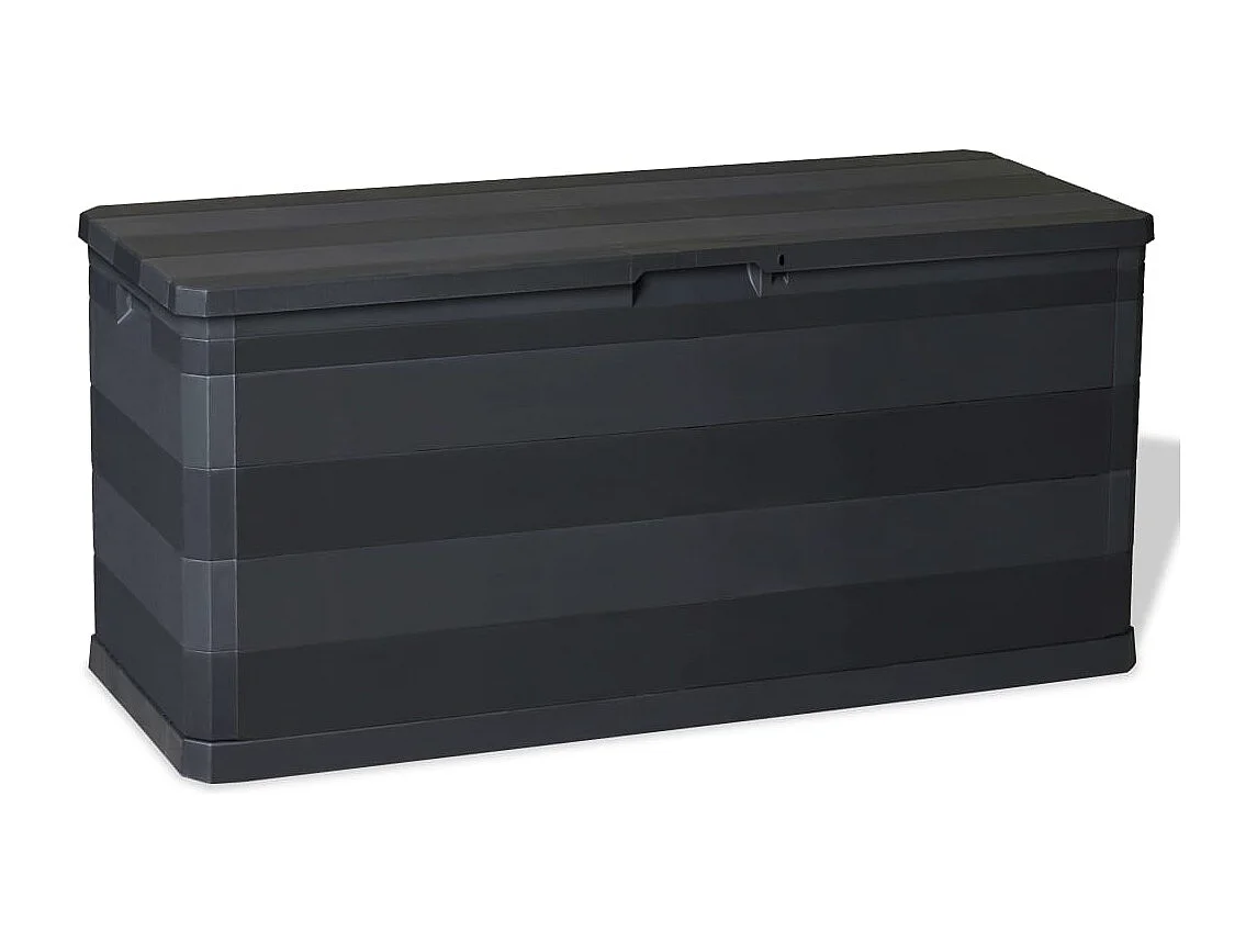 Baúl de almacenamiento para muebles de jardín 117 x 45 x 56 cm color negro 02_0013108