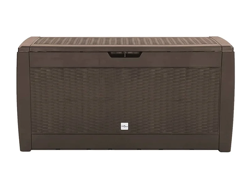 Caixa de armazenamento de jardim marrom 119 x 48 x 60 cm polipropileno 02_0013135