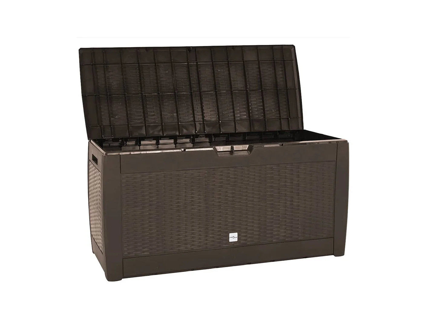 Caja de almacenamiento de jardín marrón 119 x 48 x 60 cm polipropileno 02_0013135