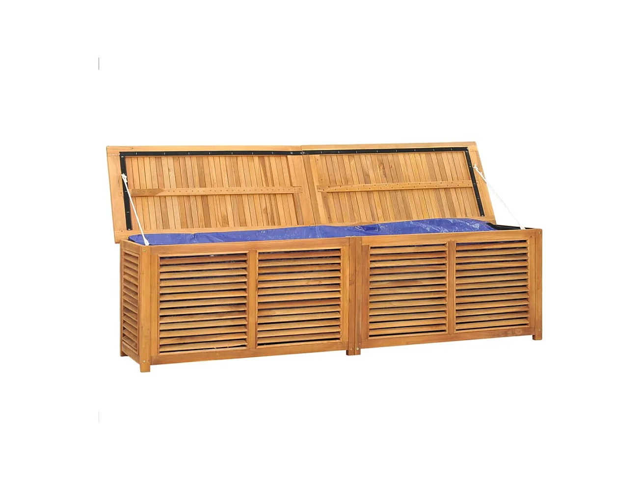 Box portaoggetti da giardino e borsa 200 x 50 x 53 cm legno massello di teak 02_0013133