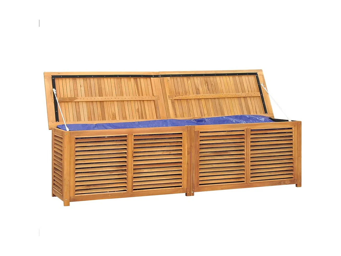Box portaoggetti da giardino e borsa 200 x 50 x 53 cm legno massello di teak 02_0013133