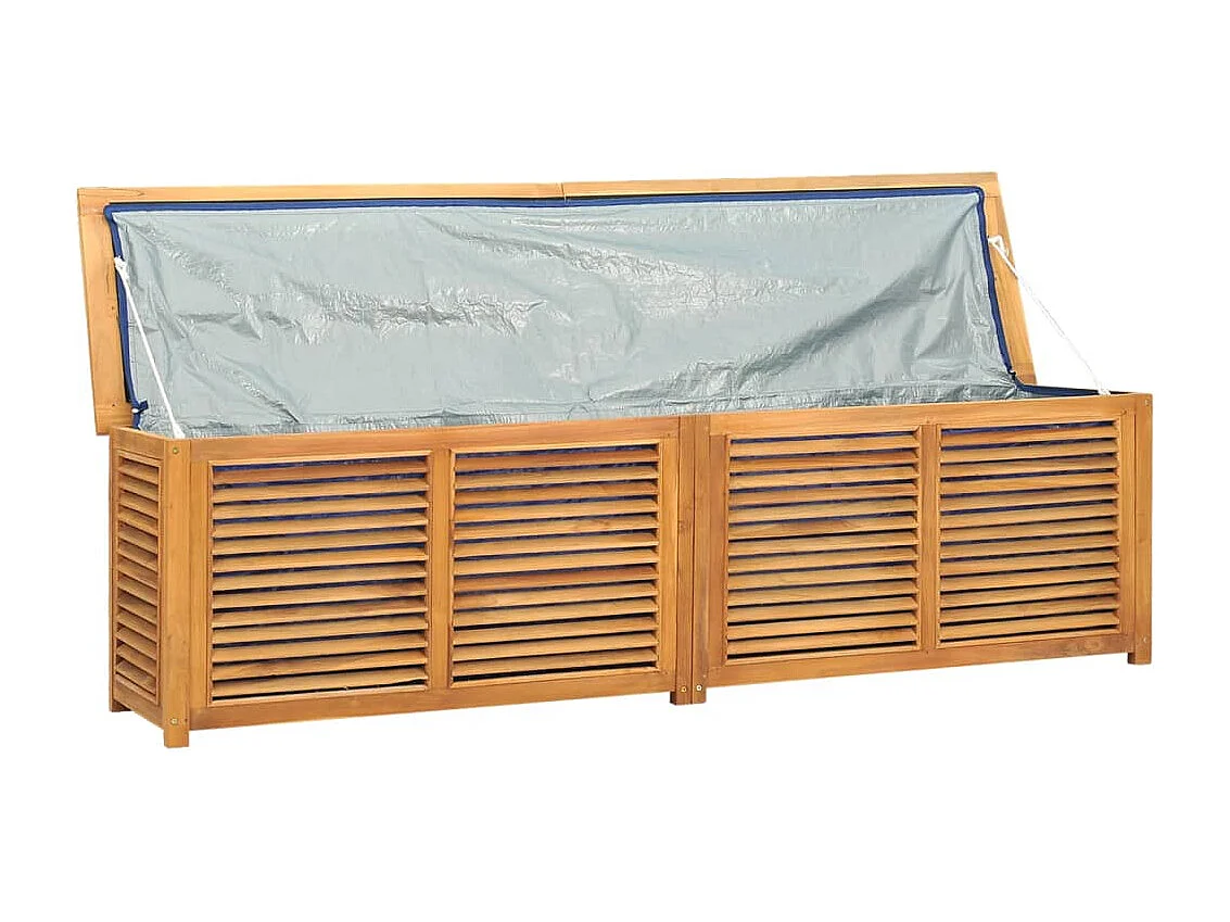 Box portaoggetti da giardino e borsa 200 x 50 x 53 cm legno massello di teak 02_0013133