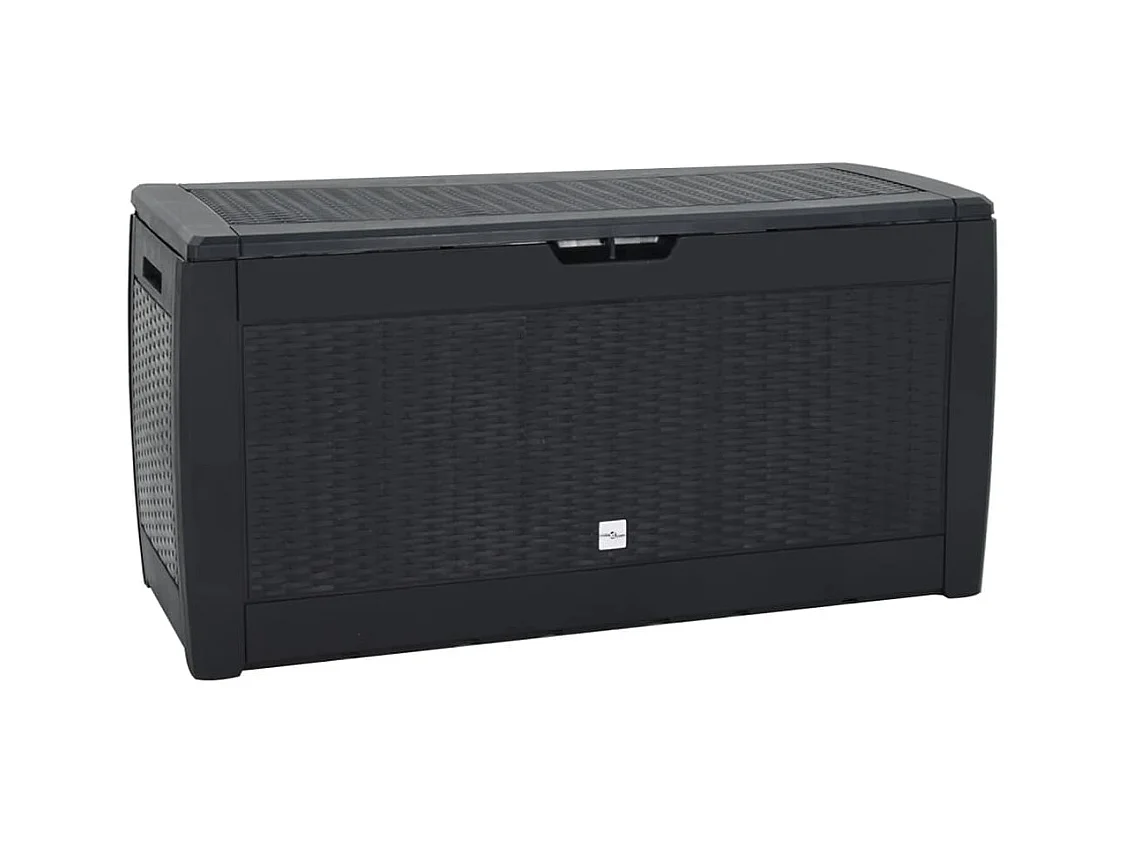 Caja de almacenamiento de jardín 119 x 48 x 60 cm antracita polipropileno 02_0013141
