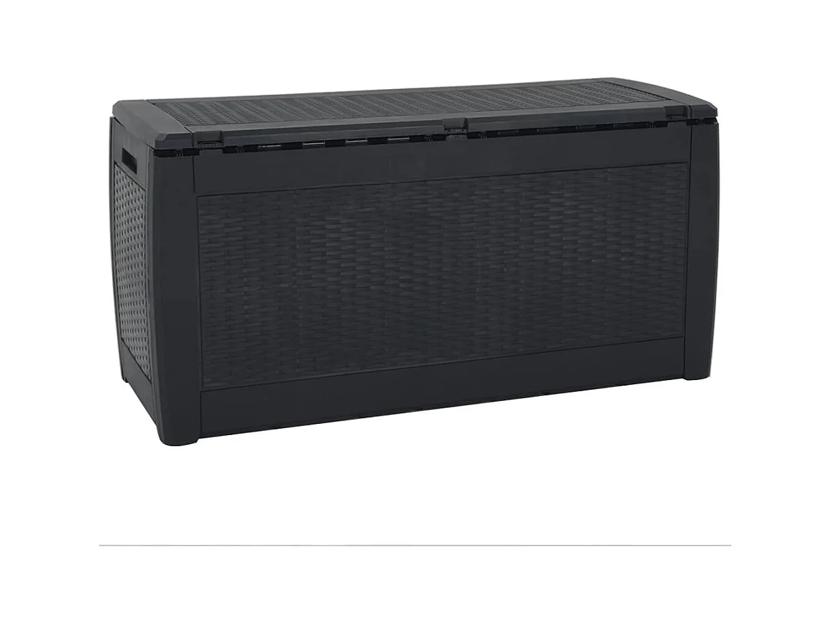 Caja de almacenamiento de jardín 119 x 48 x 60 cm antracita polipropileno 02_0013141
