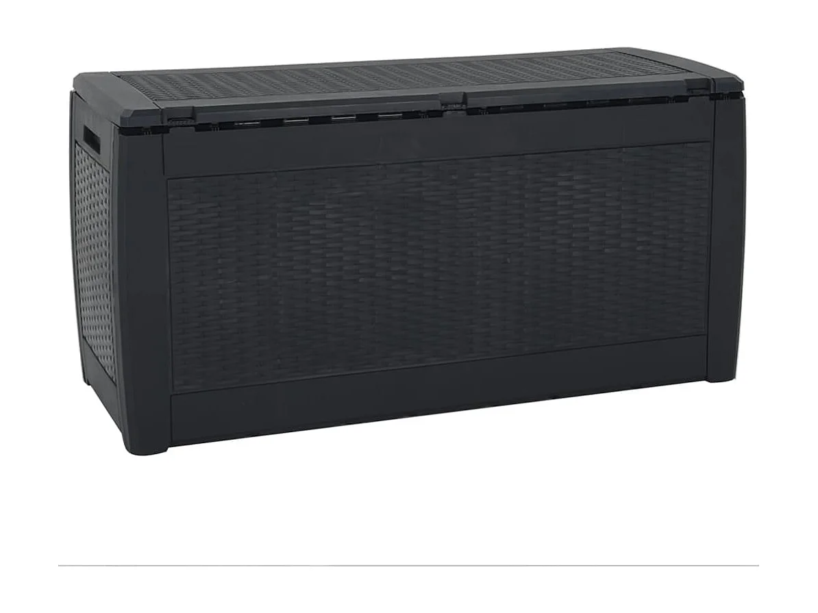 Caja de almacenamiento de jardín 119 x 48 x 60 cm antracita polipropileno 02_0013141