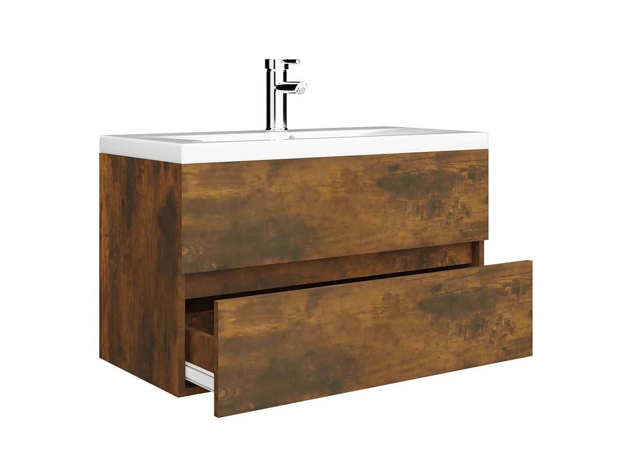 Meuble d'évier sous lavabo bois marron 80 x 38.5 x 45 cm 02_0006874