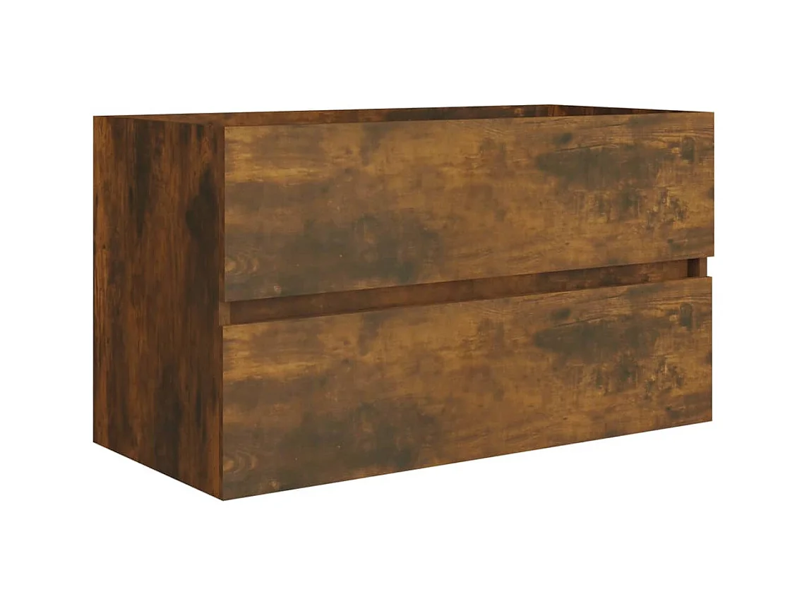 Meuble d'évier sous lavabo bois marron 80 x 38.5 x 45 cm 02_0006874