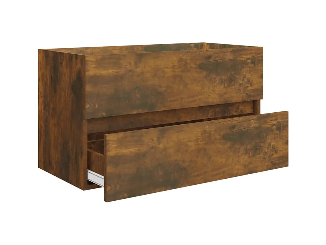 Meuble d'évier sous lavabo bois marron 80 x 38.5 x 45 cm 02_0006874