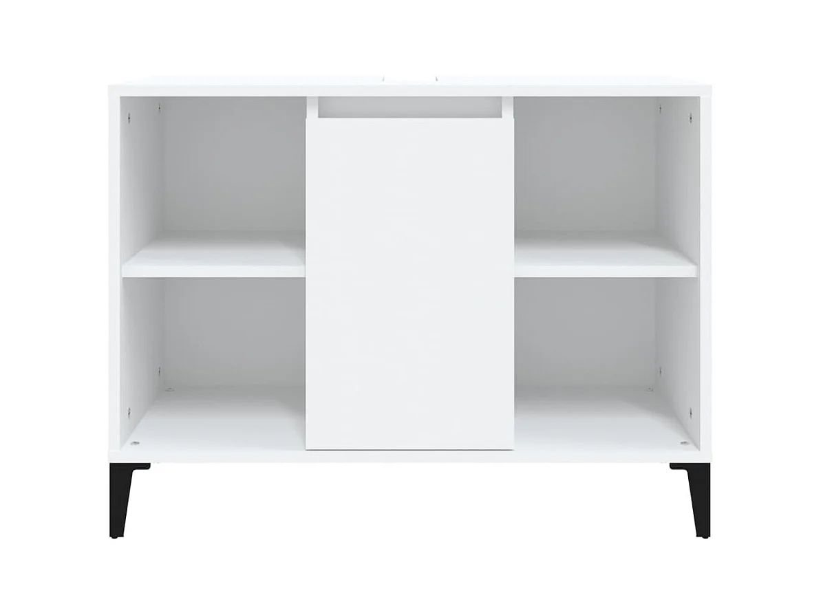 Móvel de pia 80 x 33 x 60 cm madeira de engenharia branca 02_0006808