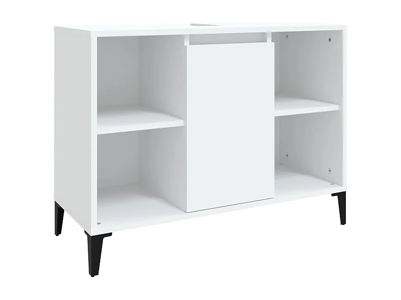 Móvel de pia 80 x 33 x 60 cm madeira de engenharia branca 02_0006808